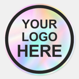 Adesivo redondo clássico para negócios com logotip