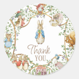 Adesivo Redondo Clássico Peter, o Aniversário do Coelho