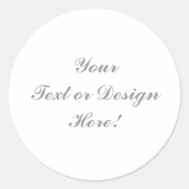 Adesivo Redondo Clássico redondo personalizável - seu Design
