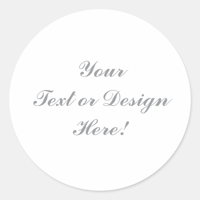 Adesivo Redondo Clássico redondo personalizável - seu Design (Frente)