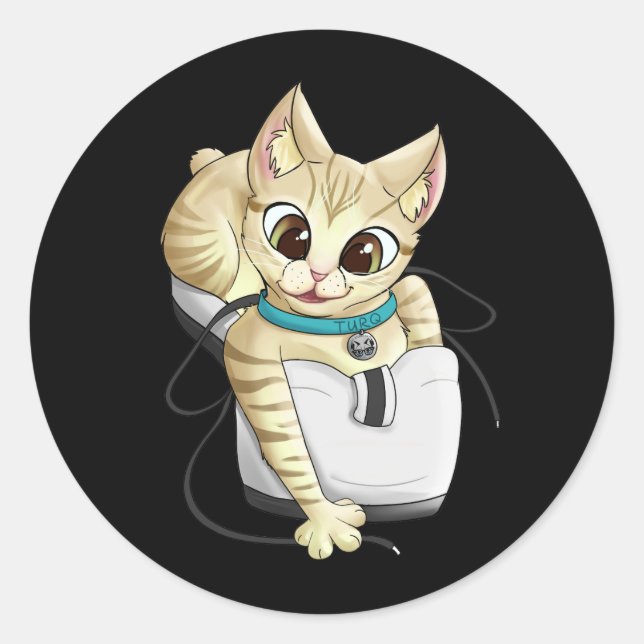 Adesivo Redondo Clássico Redondo Turq (Frente)