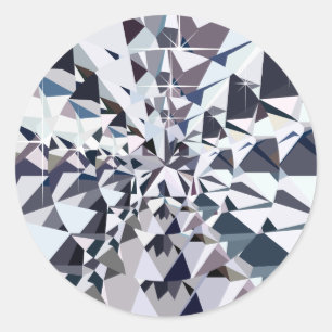 Adesivo Redondo Clássico Rhinestone Sticker