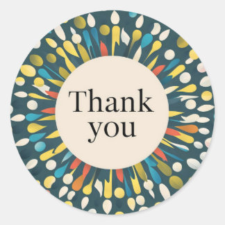 Adesivo Redondo Clássico Round Sticker Belo design