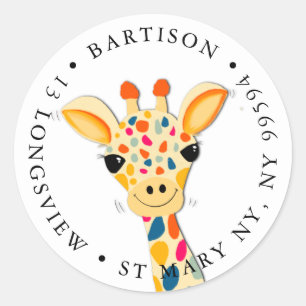 Adesivo Redondo Clássico Round Sticker da companhia Giraffe