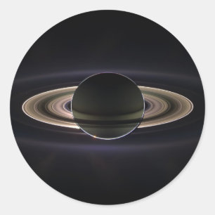 Adesivo Redondo Clássico Saturno Radiante