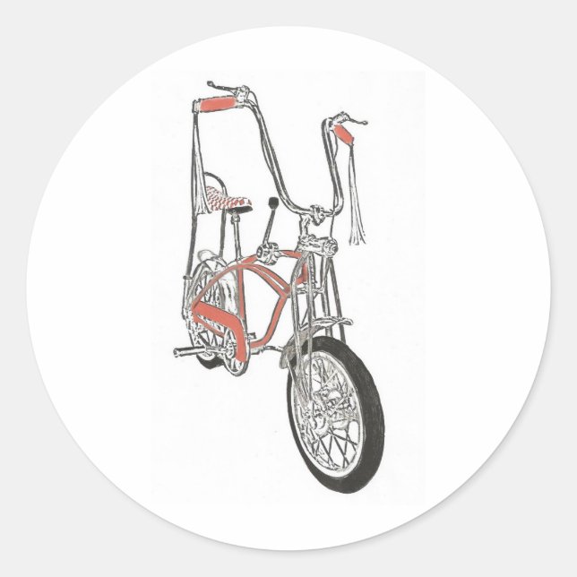 Adesivo Redondo Clássico Schwinn Orange Krate 60's Bike Bicycle (Frente)
