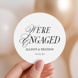 Adesivo Redondo Clássico Somos Favores de Festa de noivado Envolvi