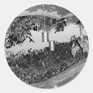 Adesivo Redondo Clássico - telefone antigo