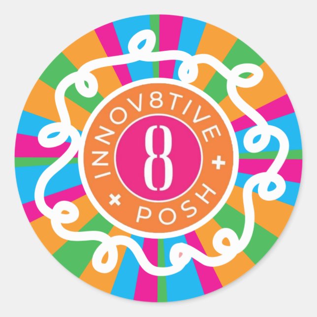 Adesivo Redondo Clássico Unidirecional + Posh (Frente)