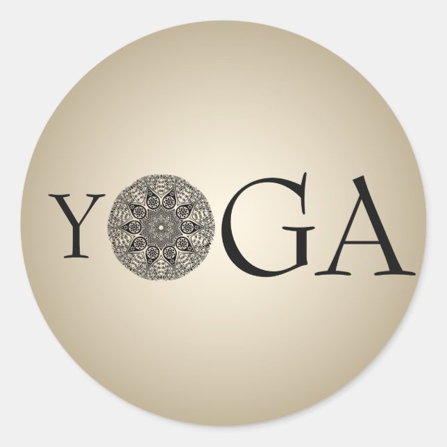 Adesivo Redondo Clássico YOGA Sticker (Frente)