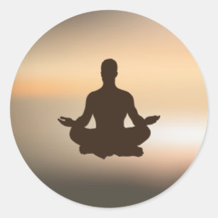 Adesivo Redondo Clássico YOGA Sticker