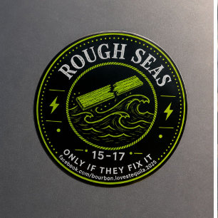 Adesivo Redondo Classificação Margarida Nível Mar Agitado BLT
