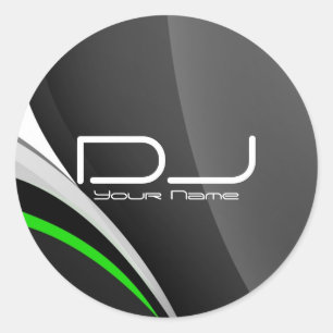 Adesivo Redondo Classy DJ Sticker