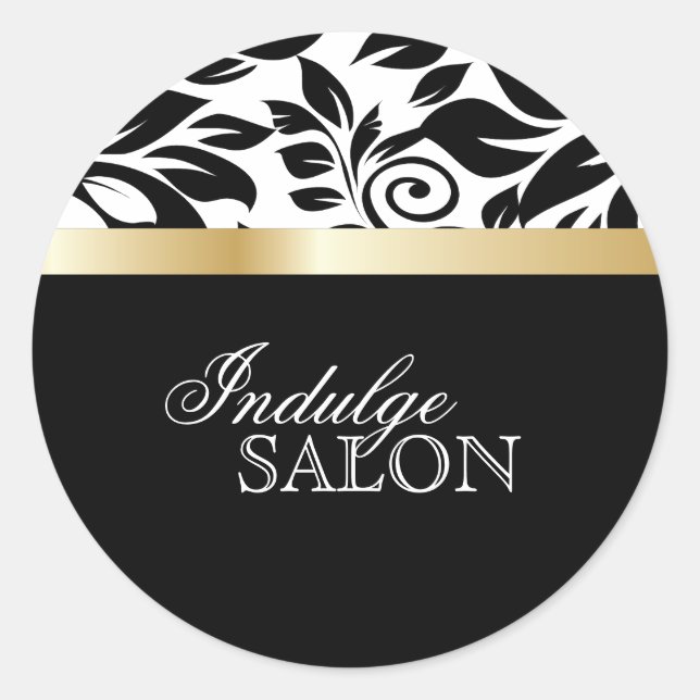 Adesivo Redondo Classy Spa e Salon Sticker (Frente)