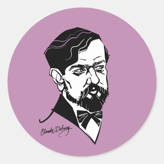 Adesivo Redondo Claude Debussy (Frente)