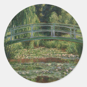Adesivo Redondo Claude Monet Japonês Pegbridge & Water Lily Piscin