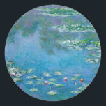Adesivo Redondo Claude Monet - Lírios Água 1906<br><div class="desc">Lírios de Água (Ninfas) - Claude Monet,  Óleo na Canvas,  1906</div>