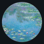 Adesivo Redondo Claude Monet - Lírios Água 1906<br><div class="desc">Lírios de Água (Ninfas) - Claude Monet,  Óleo na Canvas,  1906</div>