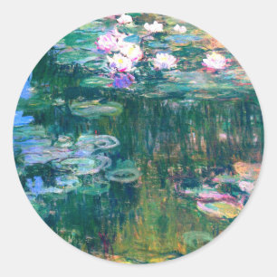 Adesivo Redondo Claude Monet Water Lily 1917