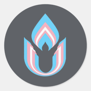 Adesivo Redondo Cláusula Unitária Universitária Transgênero LGBTQ