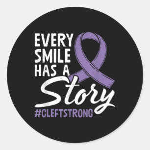 Adesivo Redondo Cleft Streft Cleft Warrior Cleft Craniofacial Awar