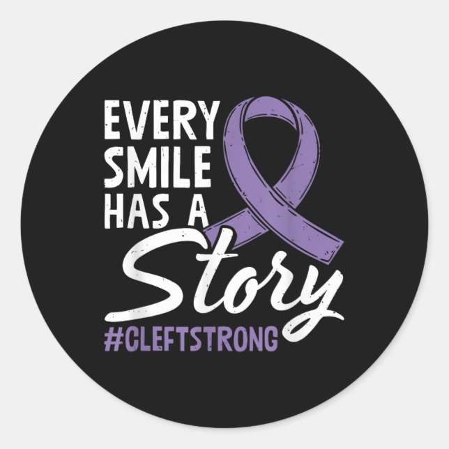 Adesivo Redondo Cleft Streft Cleft Warrior Cleft Craniofacial Awar (Frente)