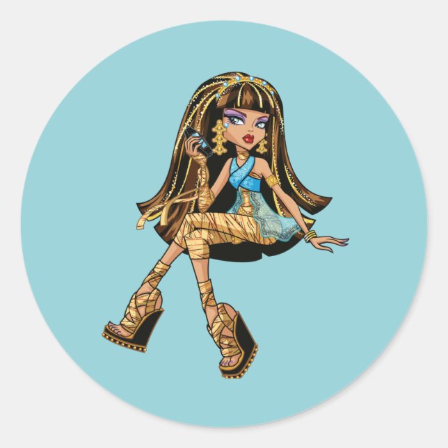 Adesivo Redondo Cleo Sticker (Frente)