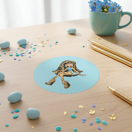 Adesivo Redondo Cleo Sticker