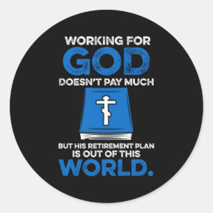 Adesivo Redondo Clergy Bíblico Ministro-Cristão Priest