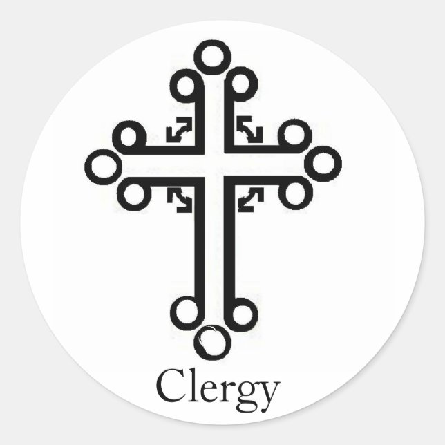 Adesivo Redondo Clergy Sticker (Frente)
