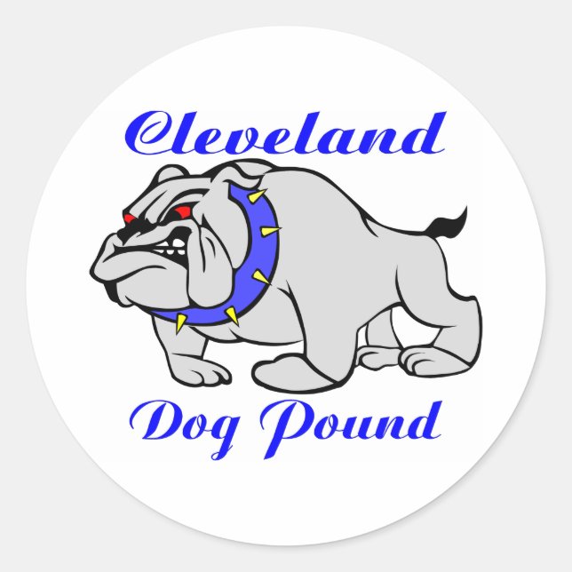 Adesivo Redondo Cleveland Dog Pound (Frente)