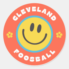 Adesivo Redondo Cleveland Foosball Smile