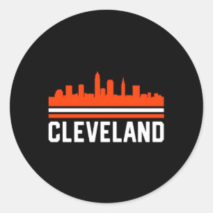 Adesivo Redondo Cleveland Home Skyline