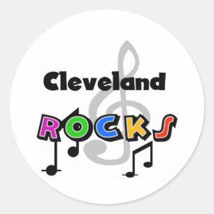 Adesivo Redondo Cleveland Rocks
