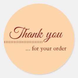 Adesivo Redondo Cliente de Empresa Simples Obrigado