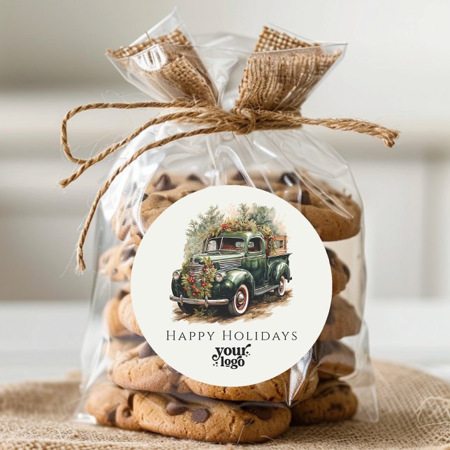 Adesivo Redondo Cliente de Logotipo Profissional - Presente Natal (Criador carregado)