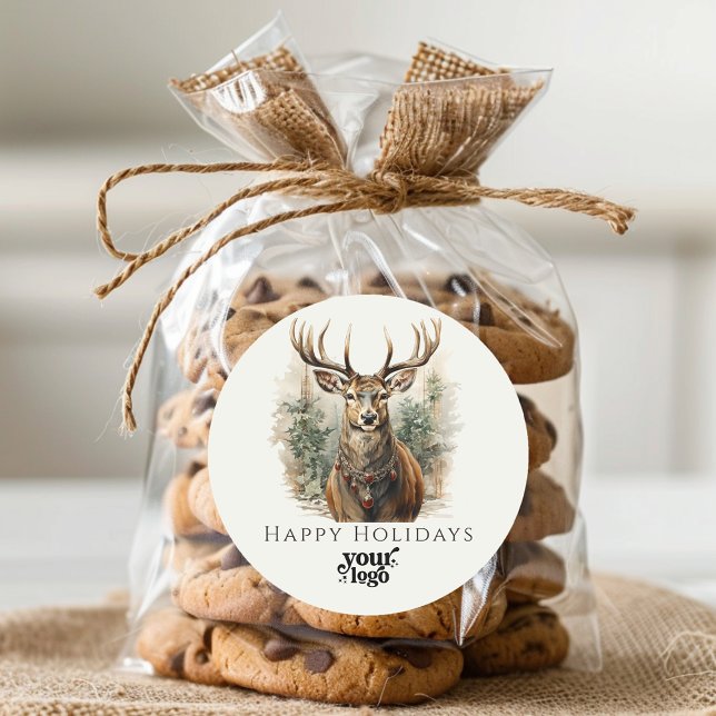 Adesivo Redondo Cliente de Logotipo Profissional - Presente Natal (Criador carregado)