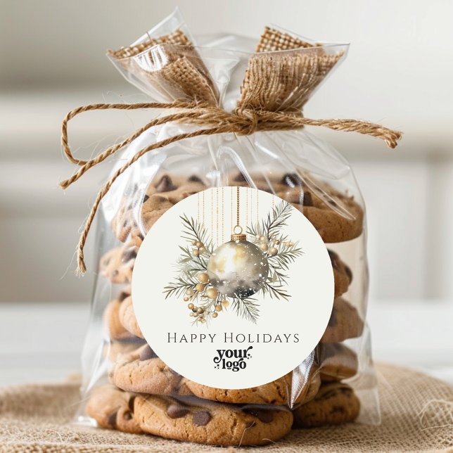 Adesivo Redondo Cliente de Logotipo Profissional - Presente Natal (Criador carregado)