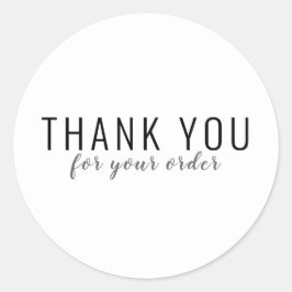 Adesivo Redondo Cliente moderno simples, obrigado