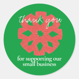 Adesivo Redondo Cliente Obrigado - Vendas de Férias