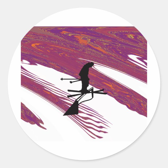 Adesivo Redondo Cling estático SKI (Frente)