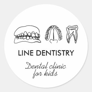 Adesivo Redondo Clínica dentária de branqueamento dentário dentist