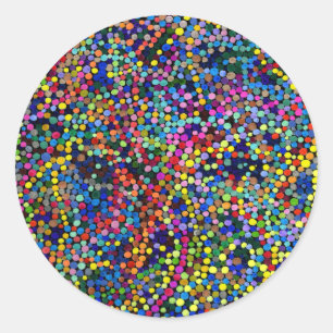 Adesivo Redondo Clintor psicodélico do Kinestácio Cromovescente