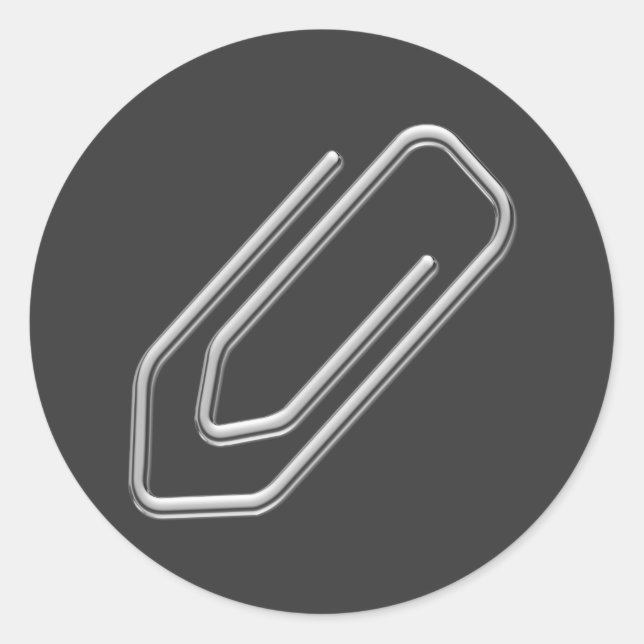 Adesivo Redondo Clipe de papel (Frente)