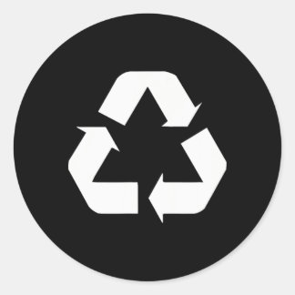 Adesivo Redondo Clique em Design de Sinal branco verde padrão