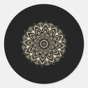 Adesivo Redondo Clique em Estilo Mandala 86 47 Sutil Anti Trump Re
