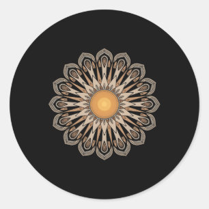 Adesivo Redondo Clique em Estilo Mandala 86 47 Sutil Anti Trump Re