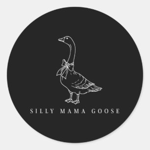 Adesivo Redondo Clique no Bobo engraçado Mama Goose Amante Mães Mã