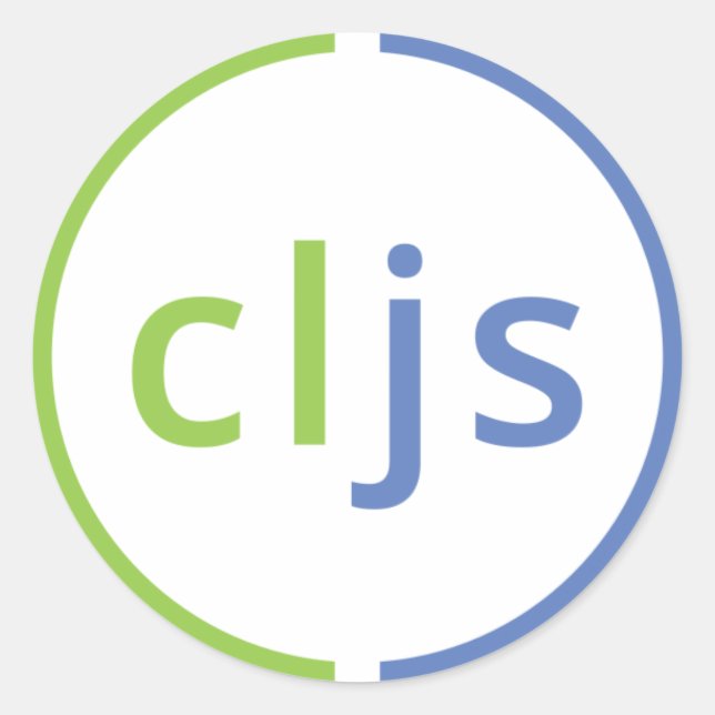 Adesivo Redondo ClojureScript Sticker (Frente)