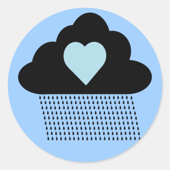 Adesivo Redondo Cloud Heart Sticker (Frente)